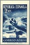 Spain 1939 Airplane 2 Ptas Dark Blue Edifil NE 40